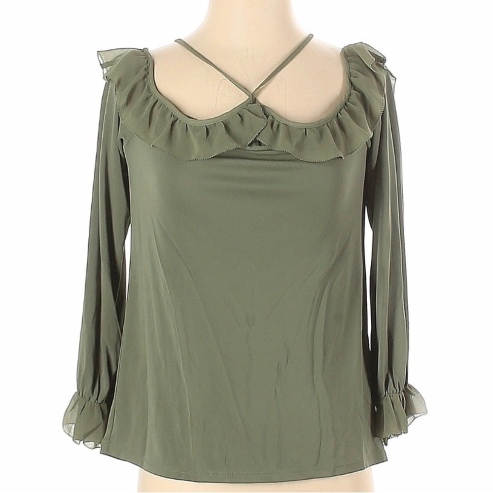 WHBM Halter Ruffle Detail Top - Picture 3 of 10